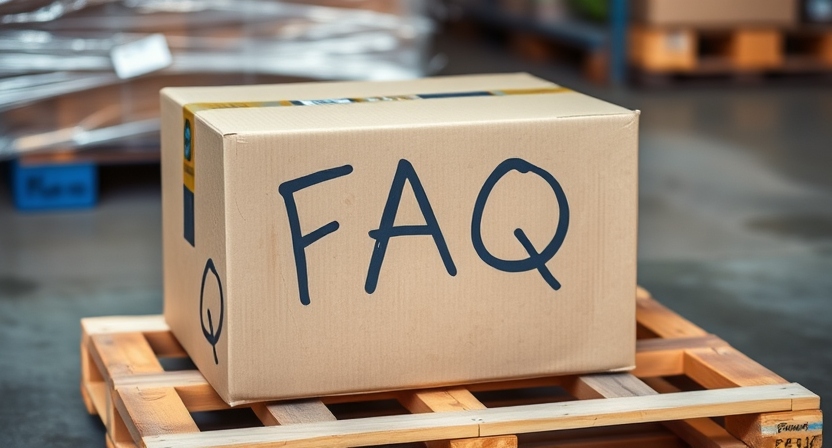 faq box on a pallet